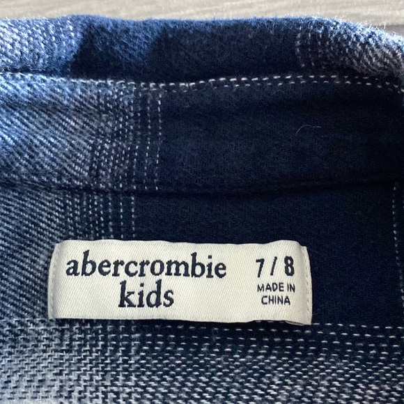 Boys Abercrombie Kids Flannel Plaid Button Shirts Twins - Set of 2 - Picture 4 of 11